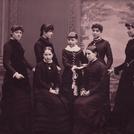 Seven girls in mourning